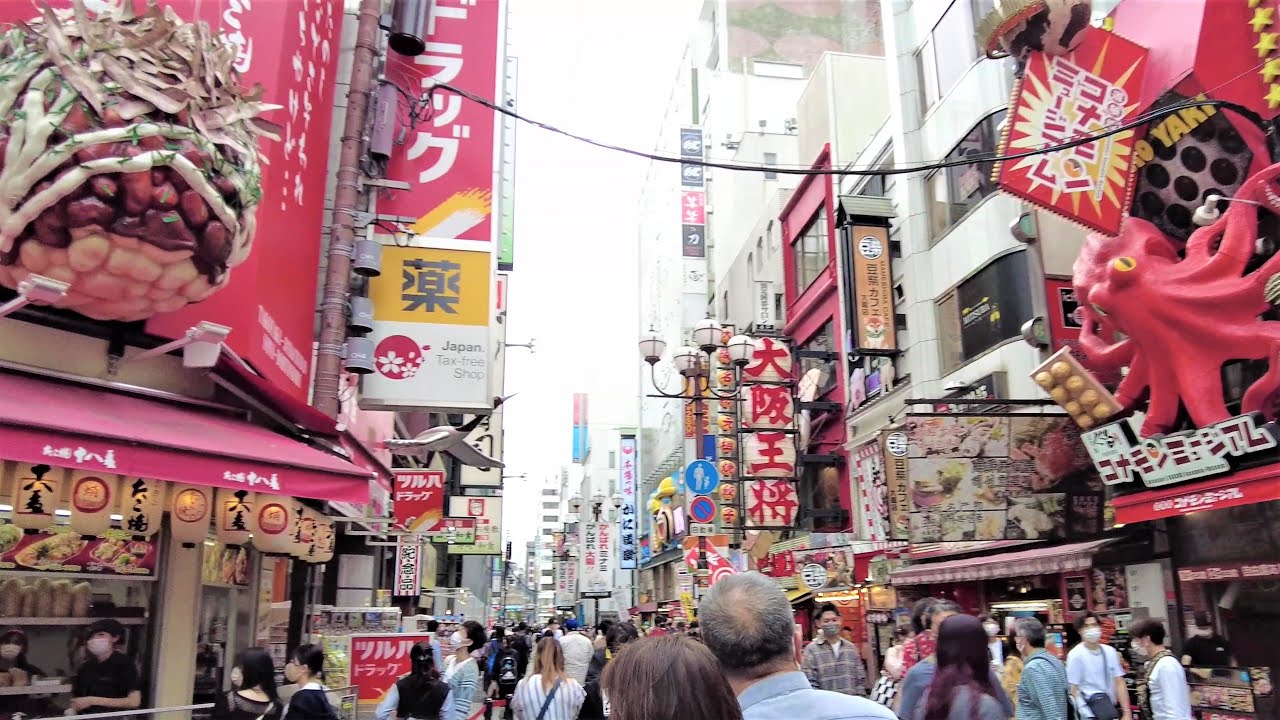 Walk from Nipponbashi to Shinsaibashi through Namba｜Osaka Japan｜4K-ASMR