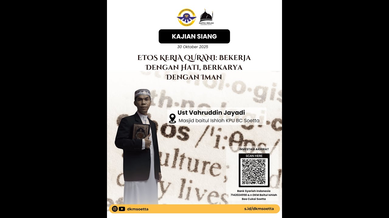 ETOS KERJA QURANI: Bekerja Dengan Hati, Berkarya Dengan