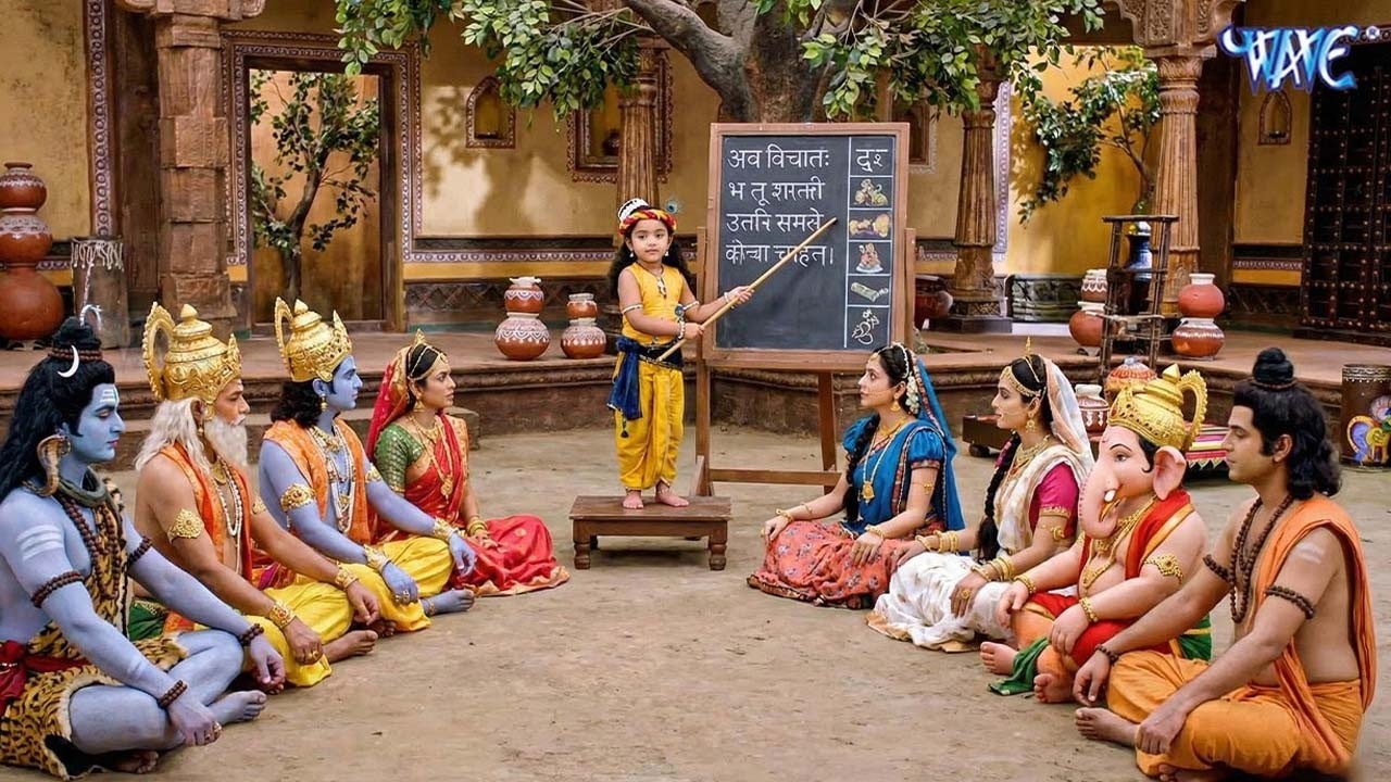 ज्ञान की पाठशाला में बाल कृष्ण || Yashomati Maiya Ke Nandlala