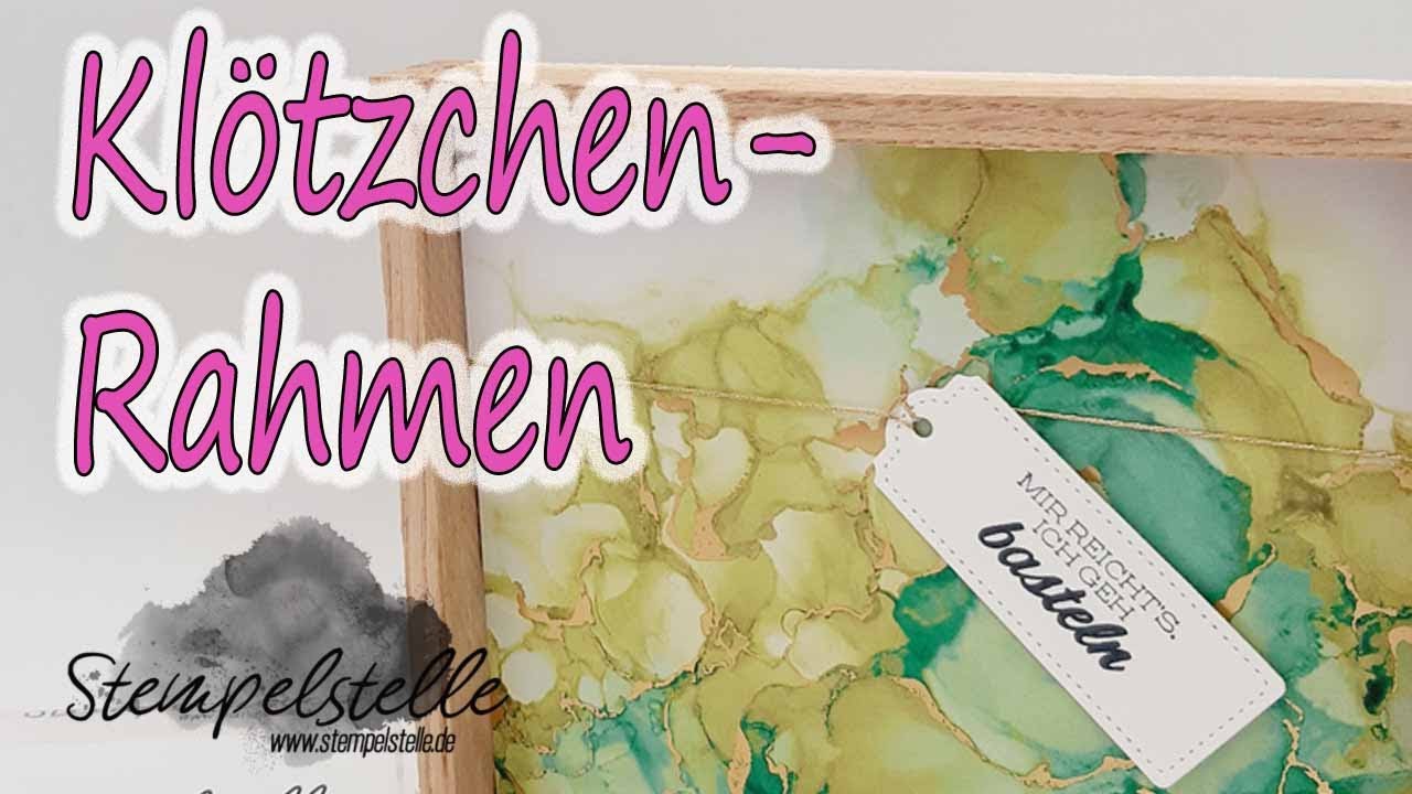 Klötzchenrahmen Tintenkunst