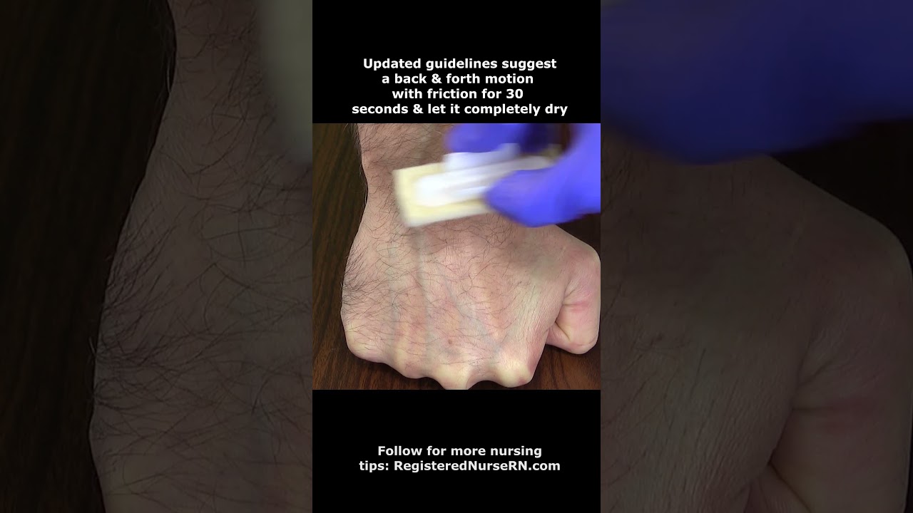 IV Insertion, Phlebotomy, Venipuncture Cleaning Technique (Circular vs Back-and-Forth Friction)