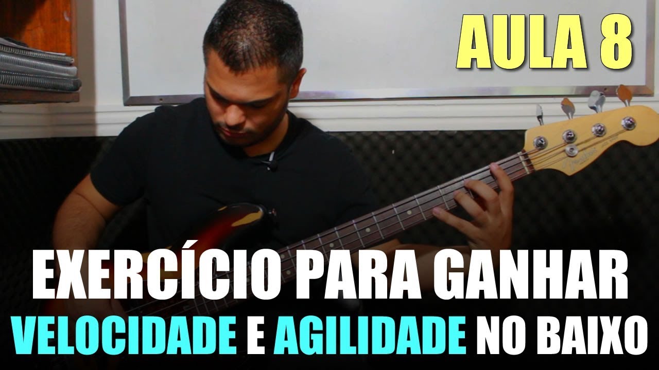 Exercício Para Ganhar Agilidade e Velocidade no Baixo (AULA 8) - Aprenda Contrabaixo do Zero