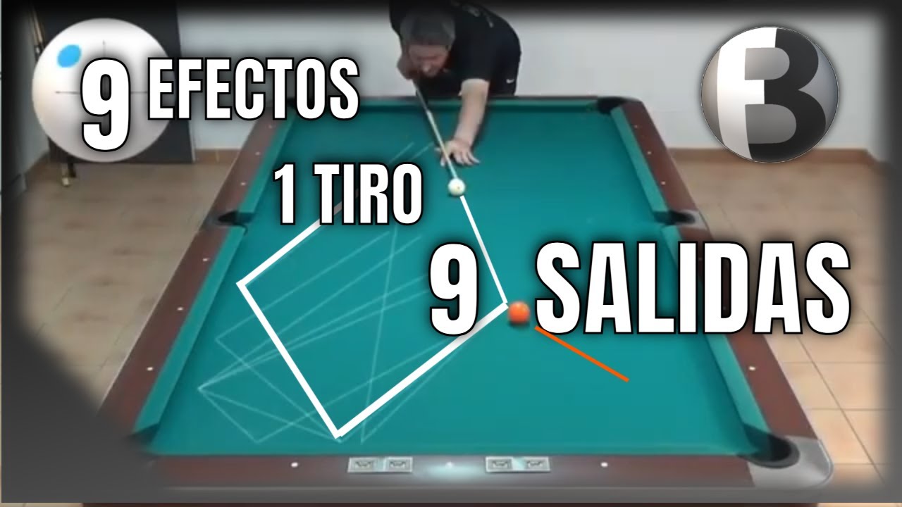 9 Efectos De Billar En Un Mismo Tiro - Comparación Gráfica
