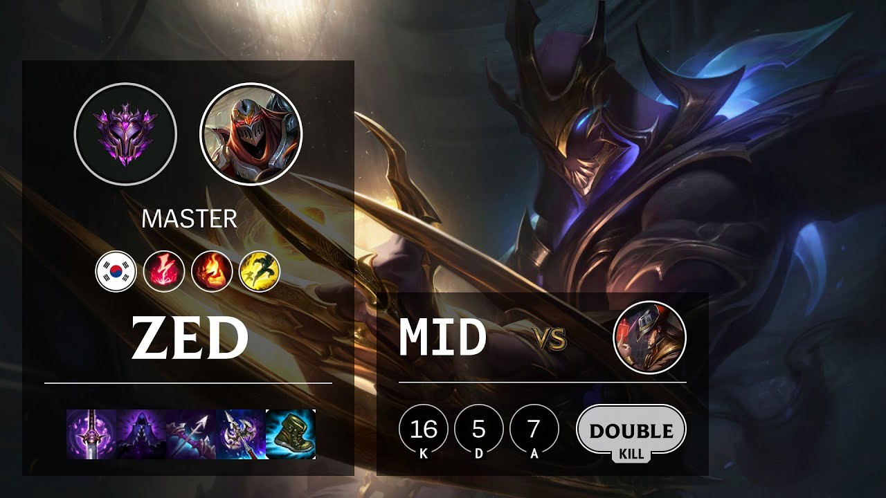 Zed Mid vs Twisted Fate - KR Master Patch 10.16