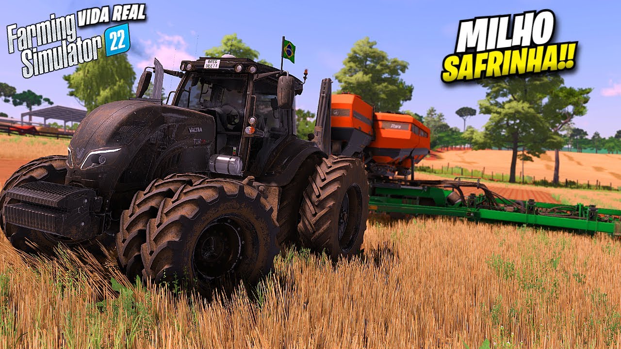 PLANTIO Do Milho Safrinha Na Fazenda!! Farming Simulator 22 Vida Real - Mapa KampMann's V2