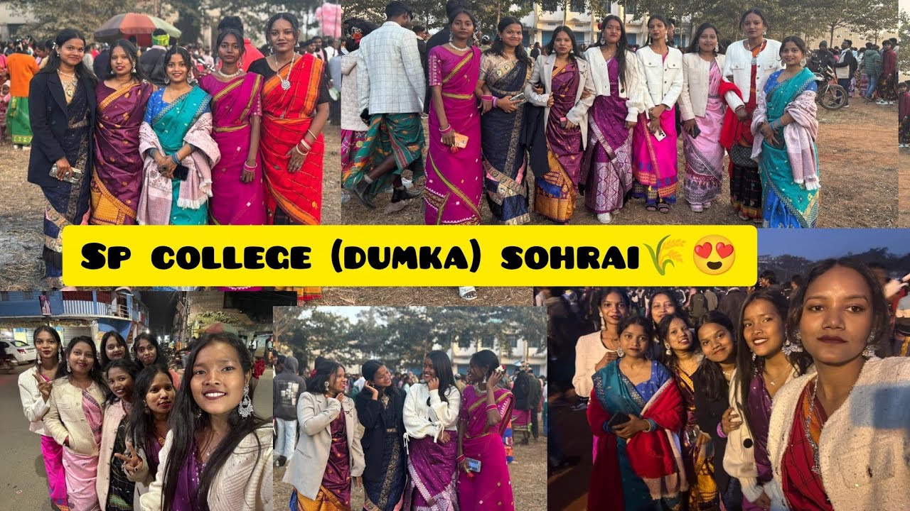 First time sp college (dumka) sohrai🌾🎊#santhalivlogger #vlog 
