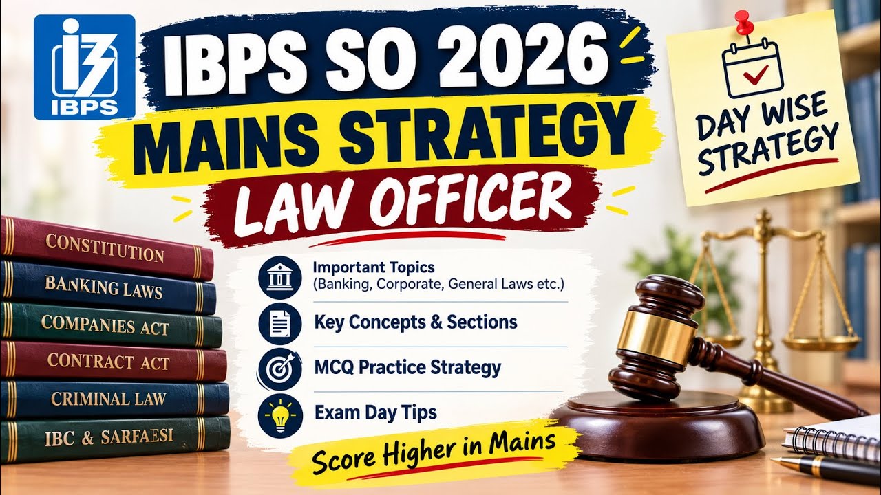 IBPS SO 2026 MAINS STRATEGY- LAW OFFICER 
