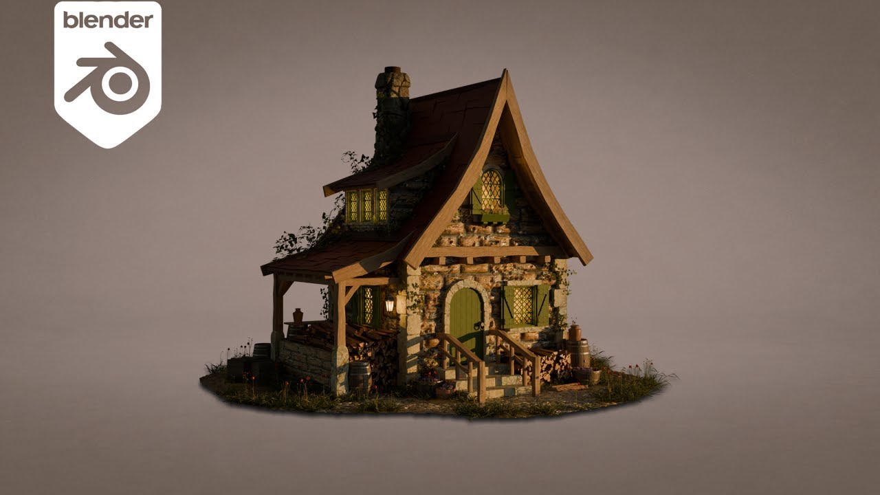 Blender Timelapse I Created a Medieval House (Blockout to Final Render)