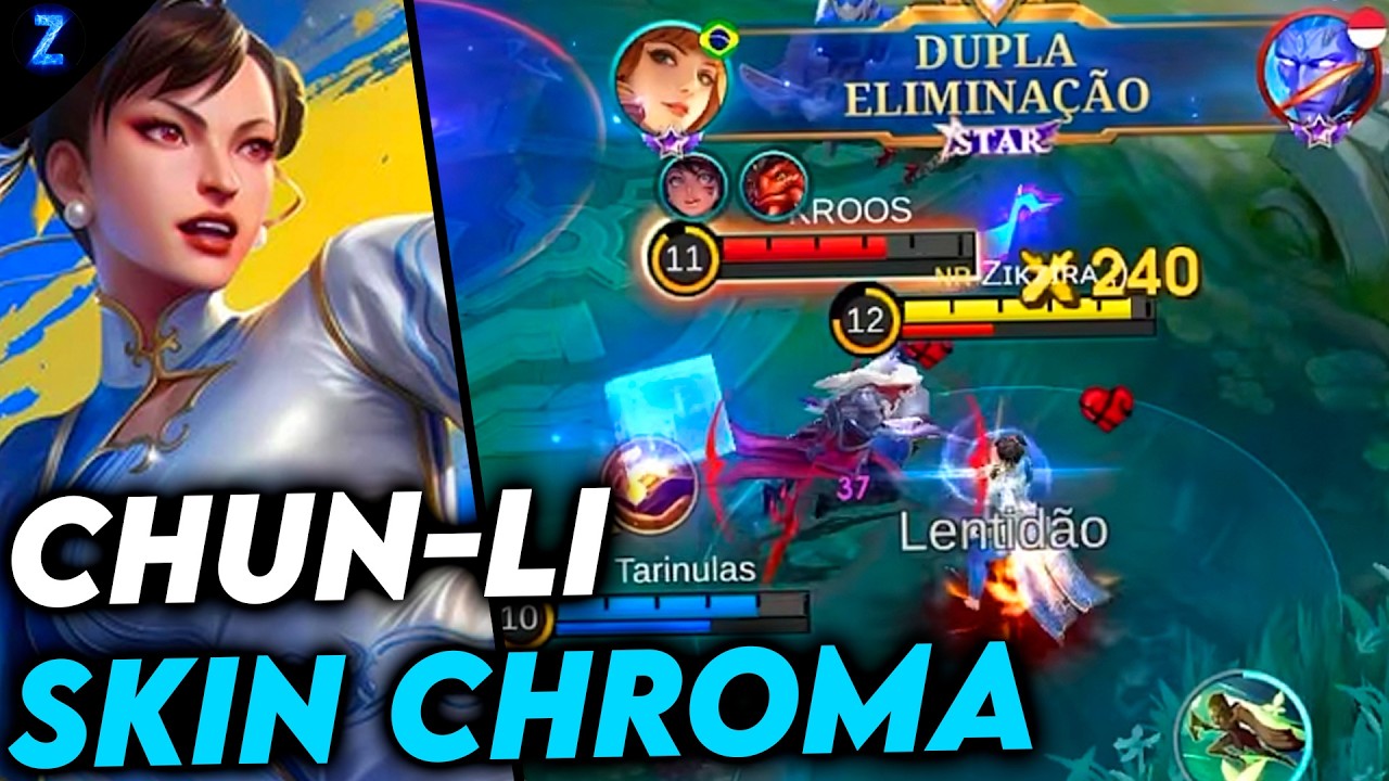 JOGUEI COM A SKIN CHROMA DA CHUN-LI!! - GUINEVERE GAMEPLAY | Mobile Legends
