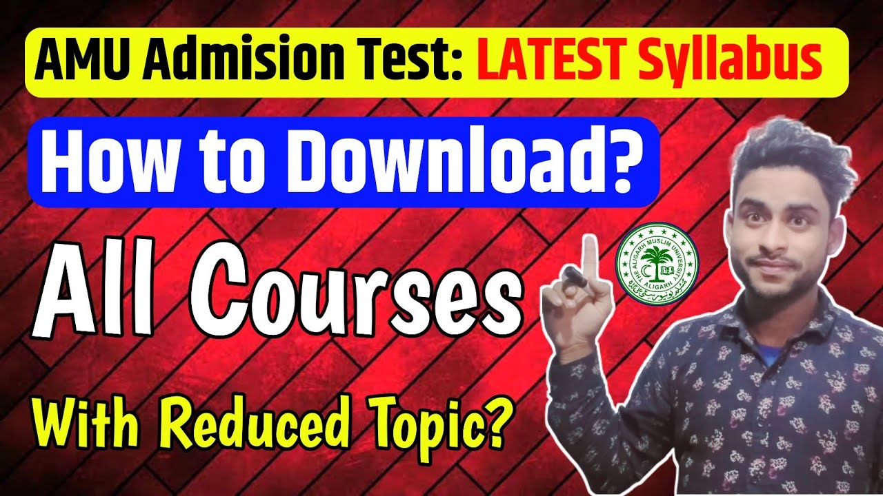 How to Download AMU LATEST Test Syllabus #amu #syllabus