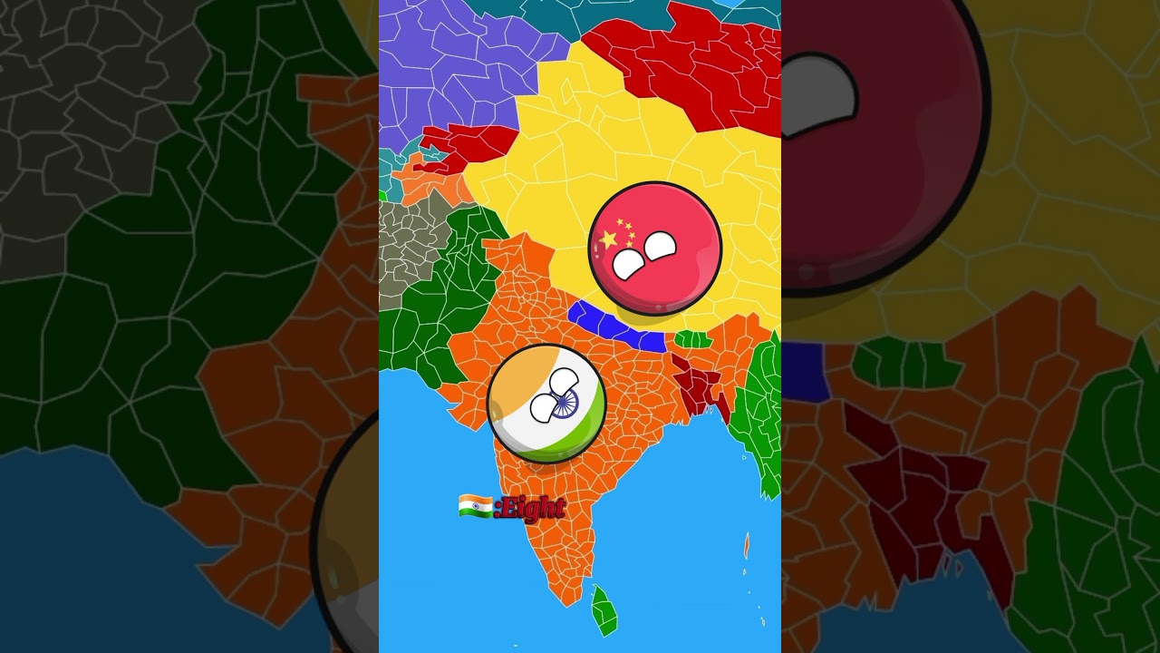 Bro thought India is weak At Maths | Countryballs 🤣🇨🇳 #countryballs#maths#india#shortvideo