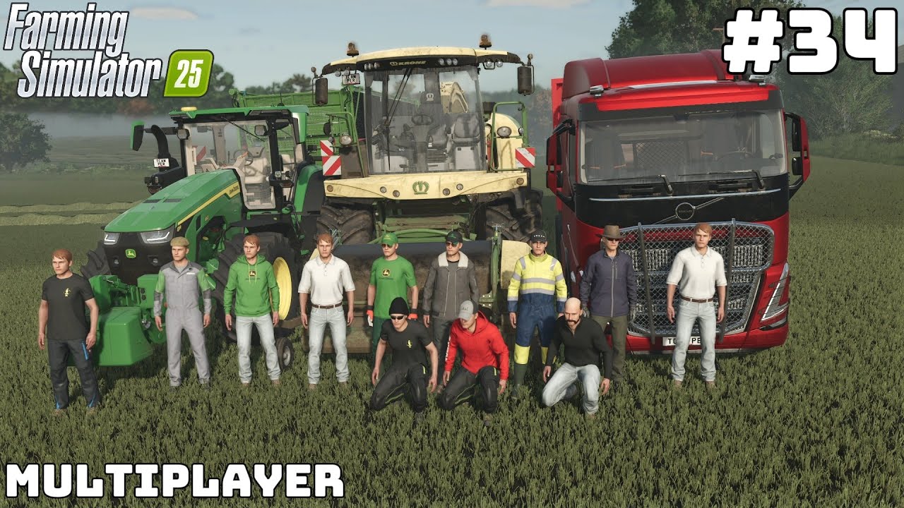 ☘️🇬🇧CRAZY GRASS SILAGE HARVEST IN UK | SAXLINGHAM | Farming Simulator 25 Multiplayer | Episode 34