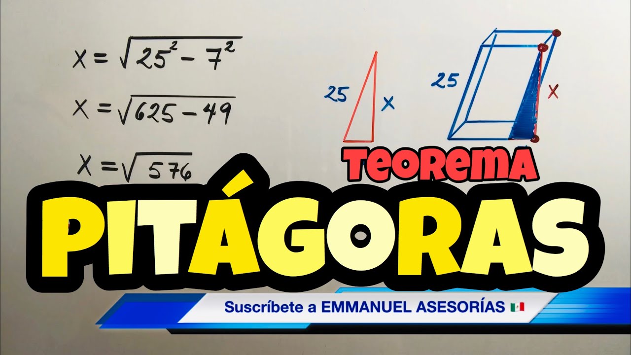 Ejercicios resueltos del TEOREMA DE PITÁGORAS (Aplicaciones Reales)