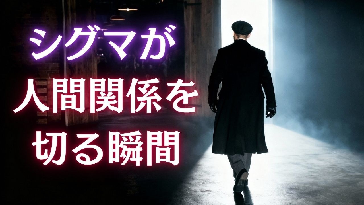 【99%が知らない】シグマ男性が見切りをつけ、人間関係を切る瞬間