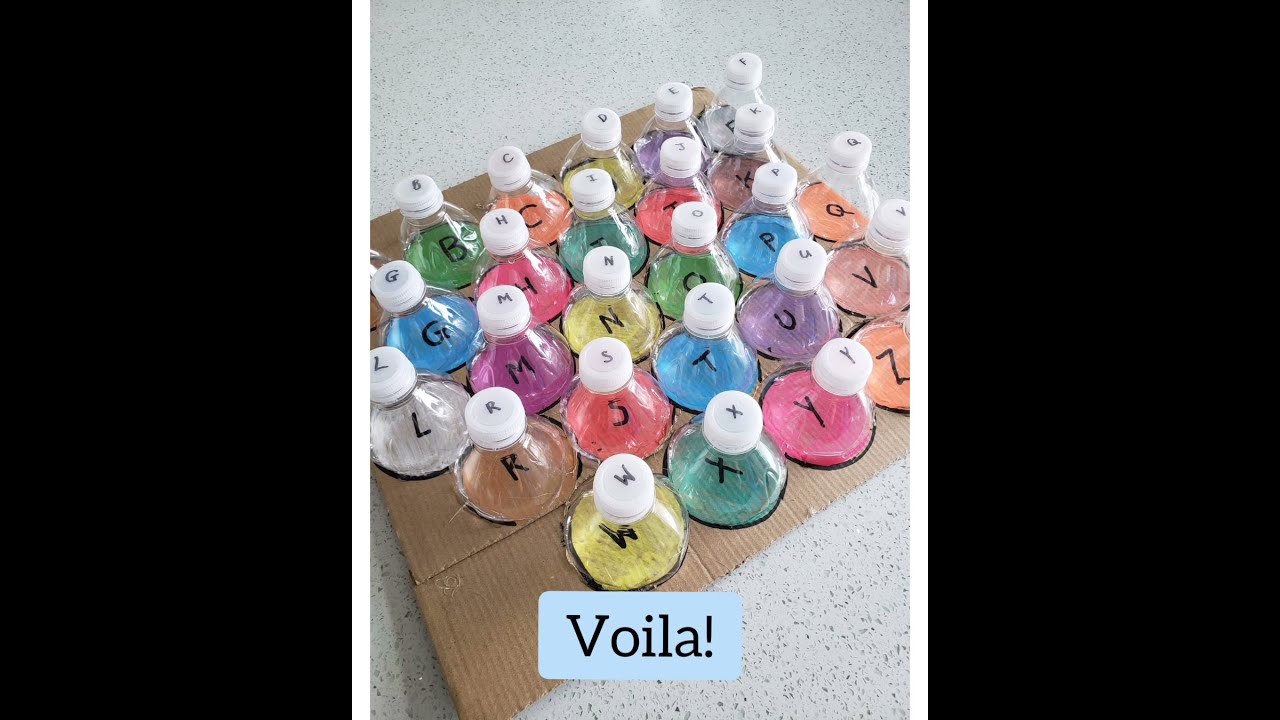 Easy Alphabet Crafts | Toddler Activities with Chalk Markers #shorts #youtubeshorts #alphabetcrafts