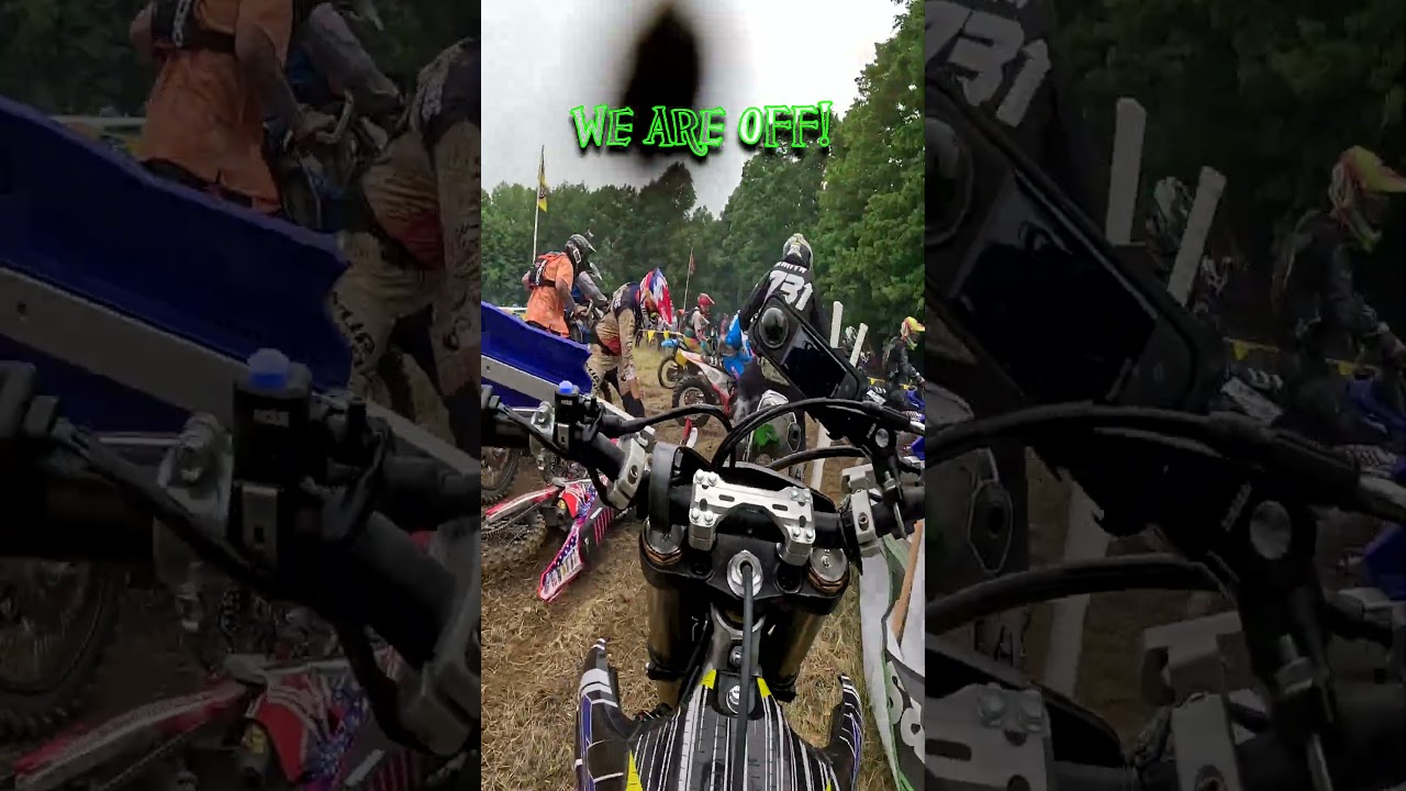 The start of the race! - AWRCS round 4 Hog Hunter - Dirt bike woods racing - Yamaha YZ250fx