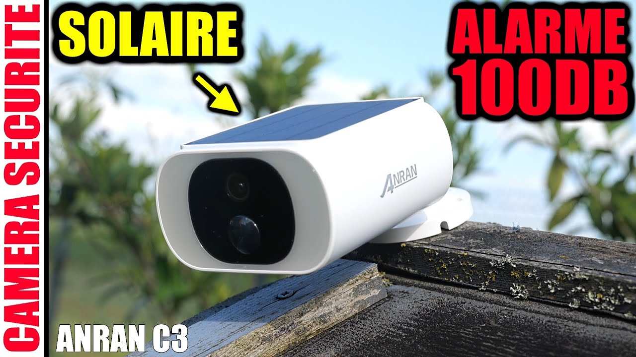 ANRAN C3 caméra de sécurité solaire 2K avec panneau solaire intégré et cloud gratuit ! sirène 100 DB