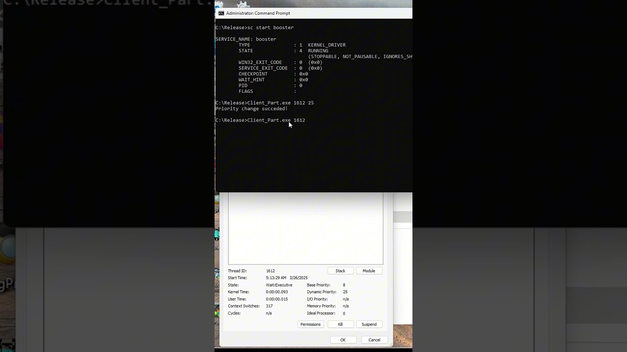 windows driver changing priority  of the thread #windowsdriver #programming #coding