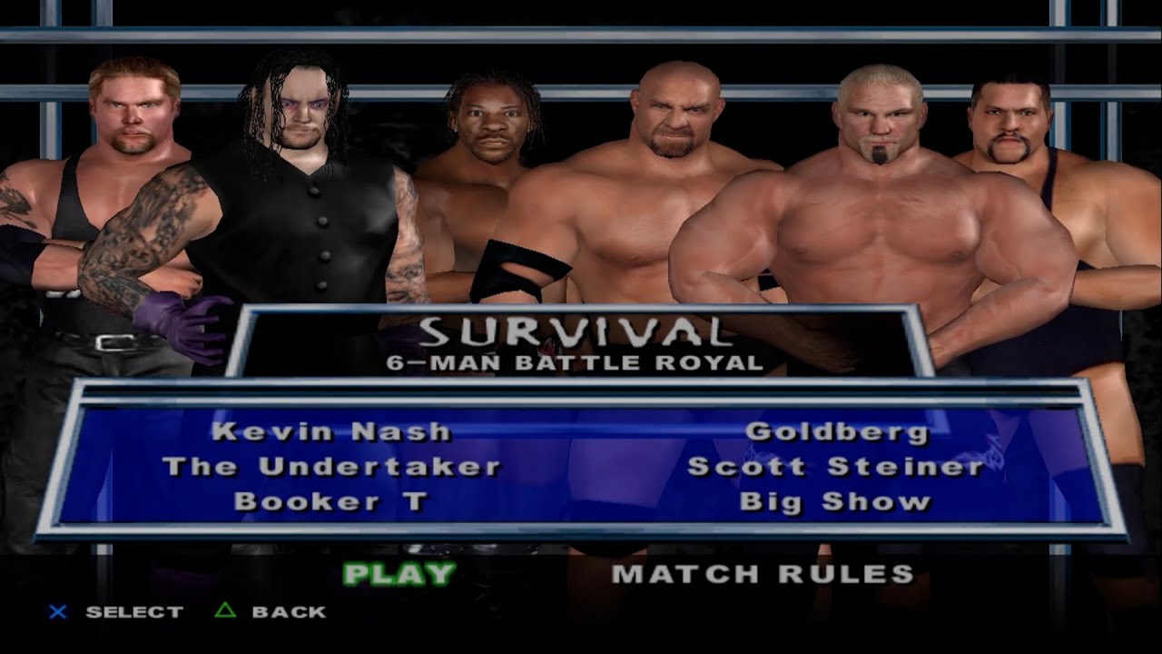 WWE SmackDown! HCTP - KevinNash,TheUndertaker,BookerT,Goldberg,ScottSteiner,BigShow (SURVIVAL)