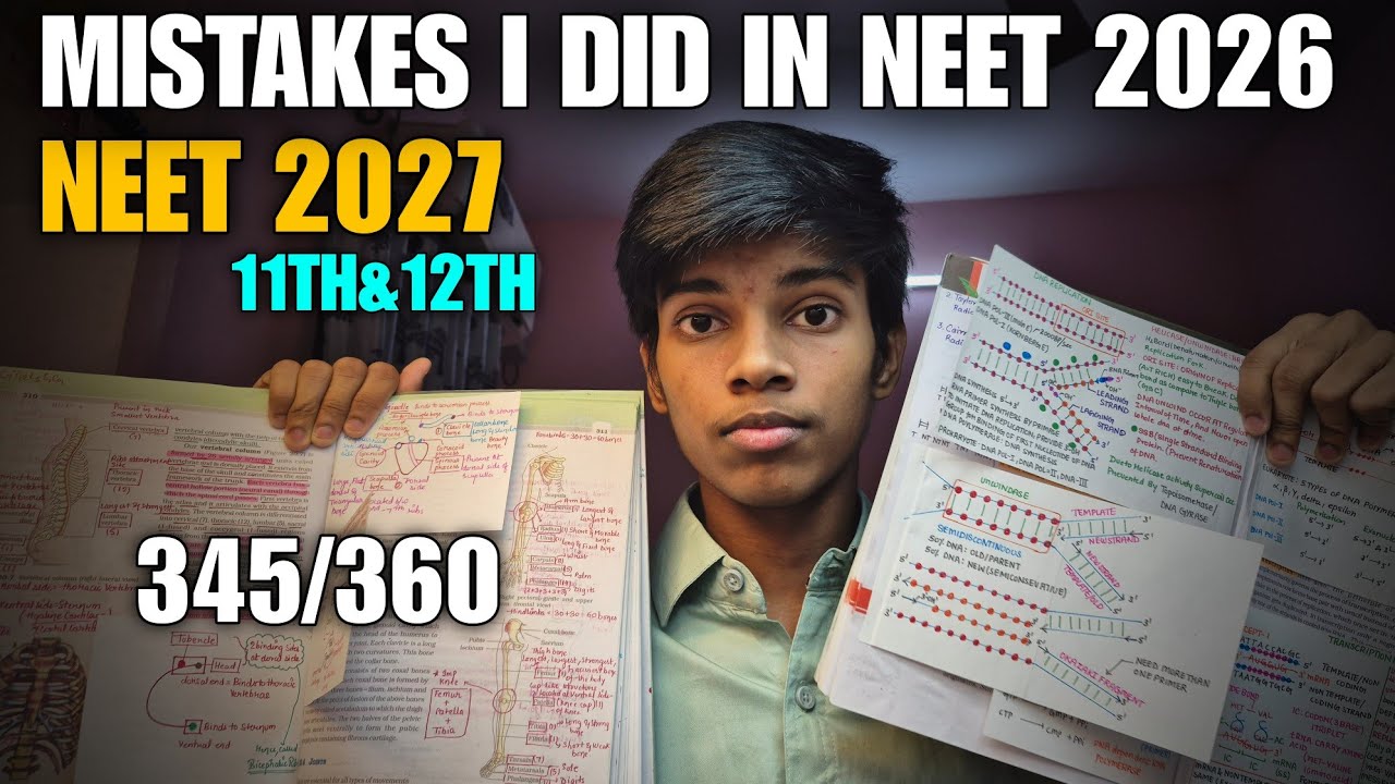 MISTAKES I DID IN NEET 2026,COMPLETE GUIDE FOR BIOLOGY NEET 2027 11&12 NOTES, LECTURES, TIME MANAGE 