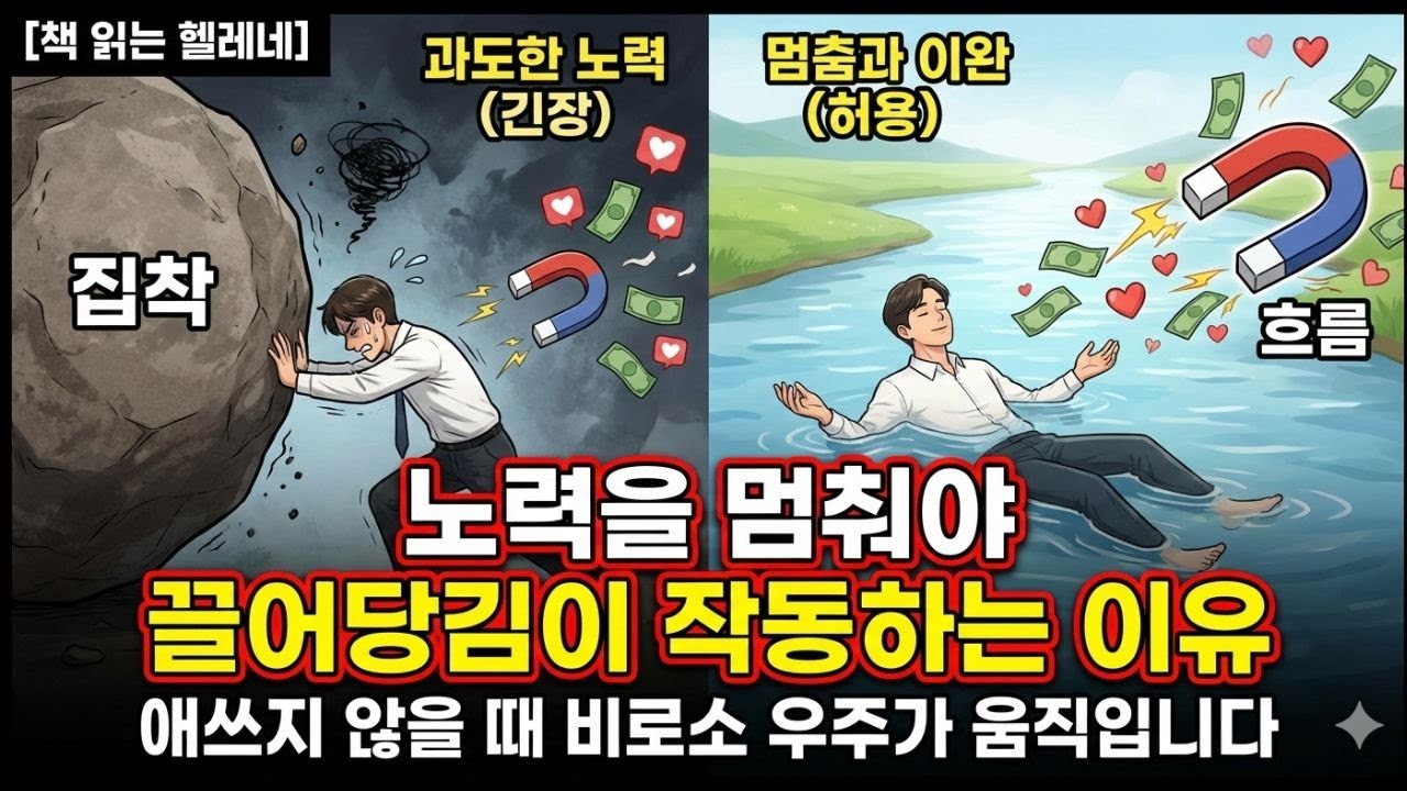 끌어당김이 안되는 진짜 이유ㅣ노력을 멈춰야 끌어당김이 작동하는 이유ㅣ보이지 않는 질서