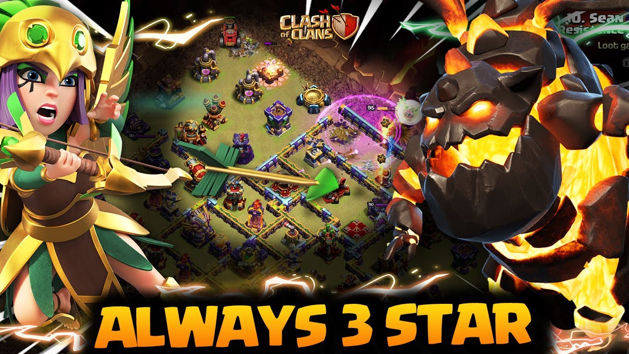 TH16 Qc Lalo Attack Strategy | Th 16 Queen Charge LavaLoon Attacks Clash of clans coc