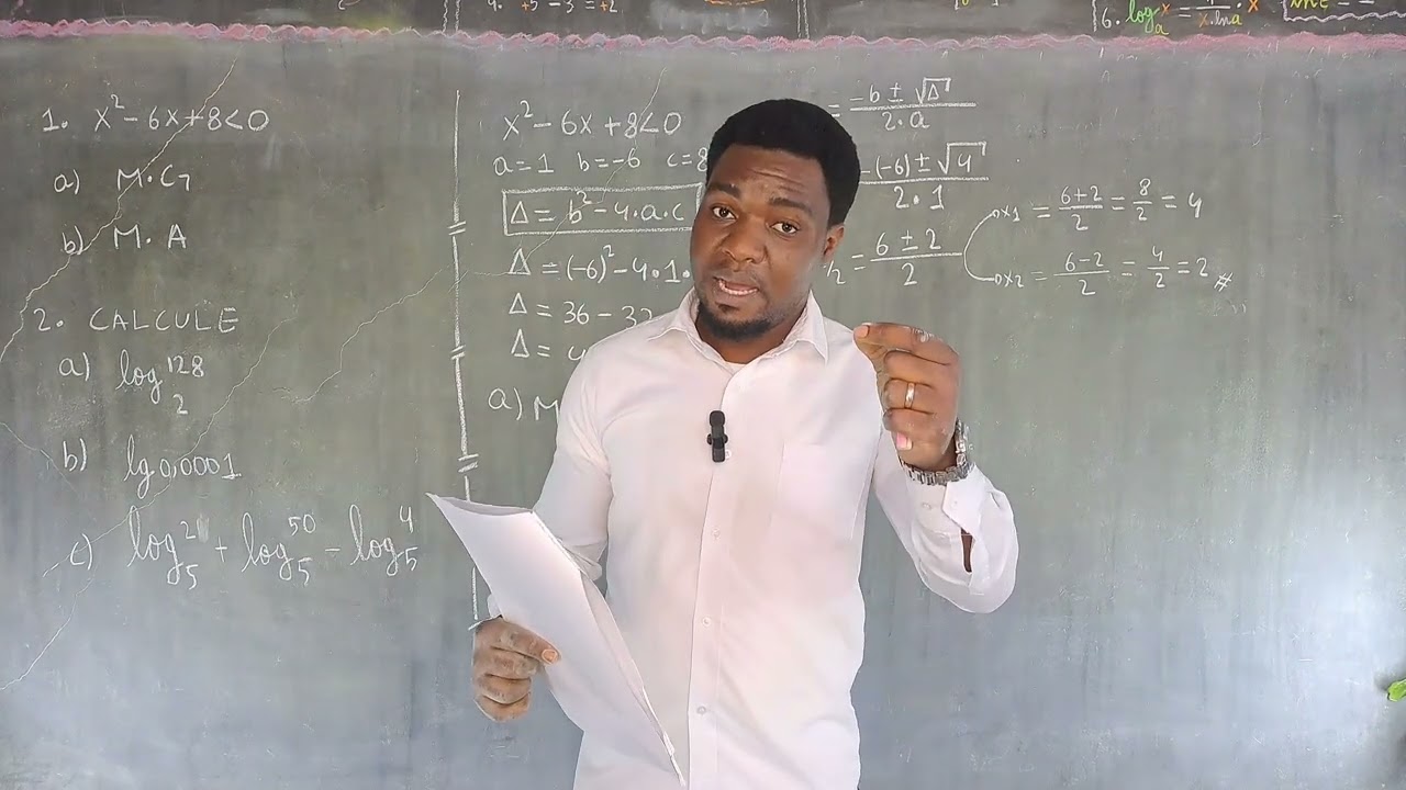 MATEMÁTICA 10a classe: Inequações quadráticas (Método gráfico e analítico)
