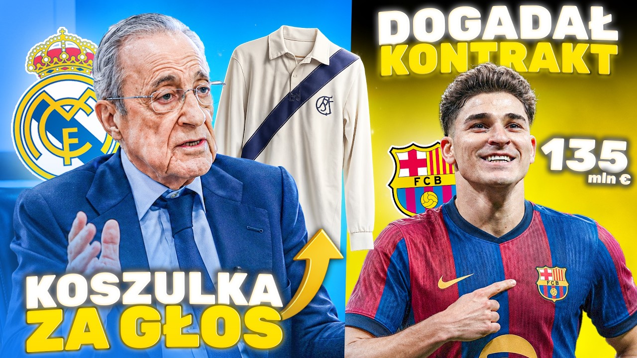 Florentino Perez PRZEKUPUJE wyborc&oacute;w&hellip;?! Każdy DOSTANIE SPECJALNĄ KOSZULKĘ! Alvarez DOGADANY z BARCĄ!