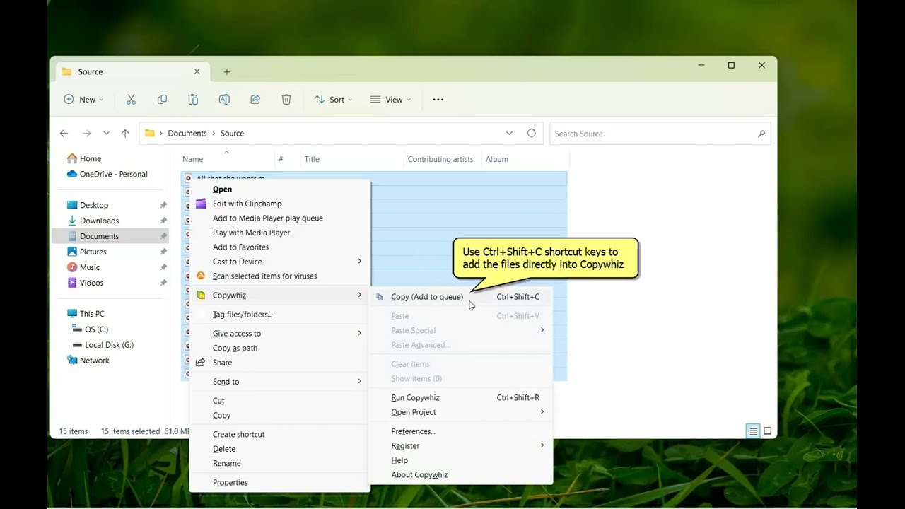 Windows: Automatically rename files having duplicate names when copying them in Copywhiz