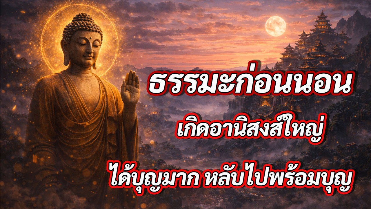 ก่อนนอนเปิดฟังธรรมะเบาๆ ฟังไปเรื่อยๆ แล้วเผลอหลับ ได้บุญโดยไม่รู้ตัว ใจสบายทั้งคืน