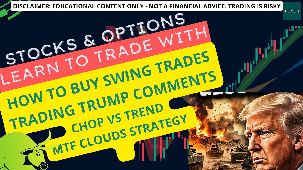 How to Find Swing Trades  & Trading Trump Taco with Ripster Clouds in Stock Market