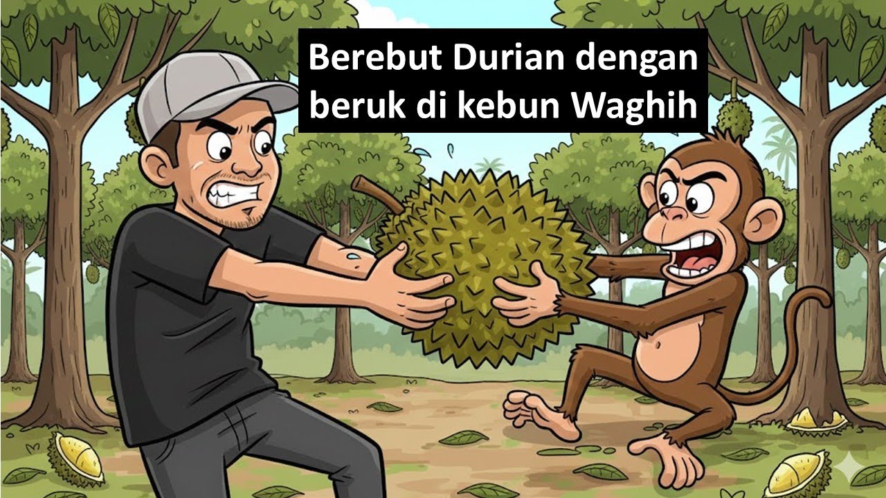 Berebut Durian dengan beruk di kebun Waghih