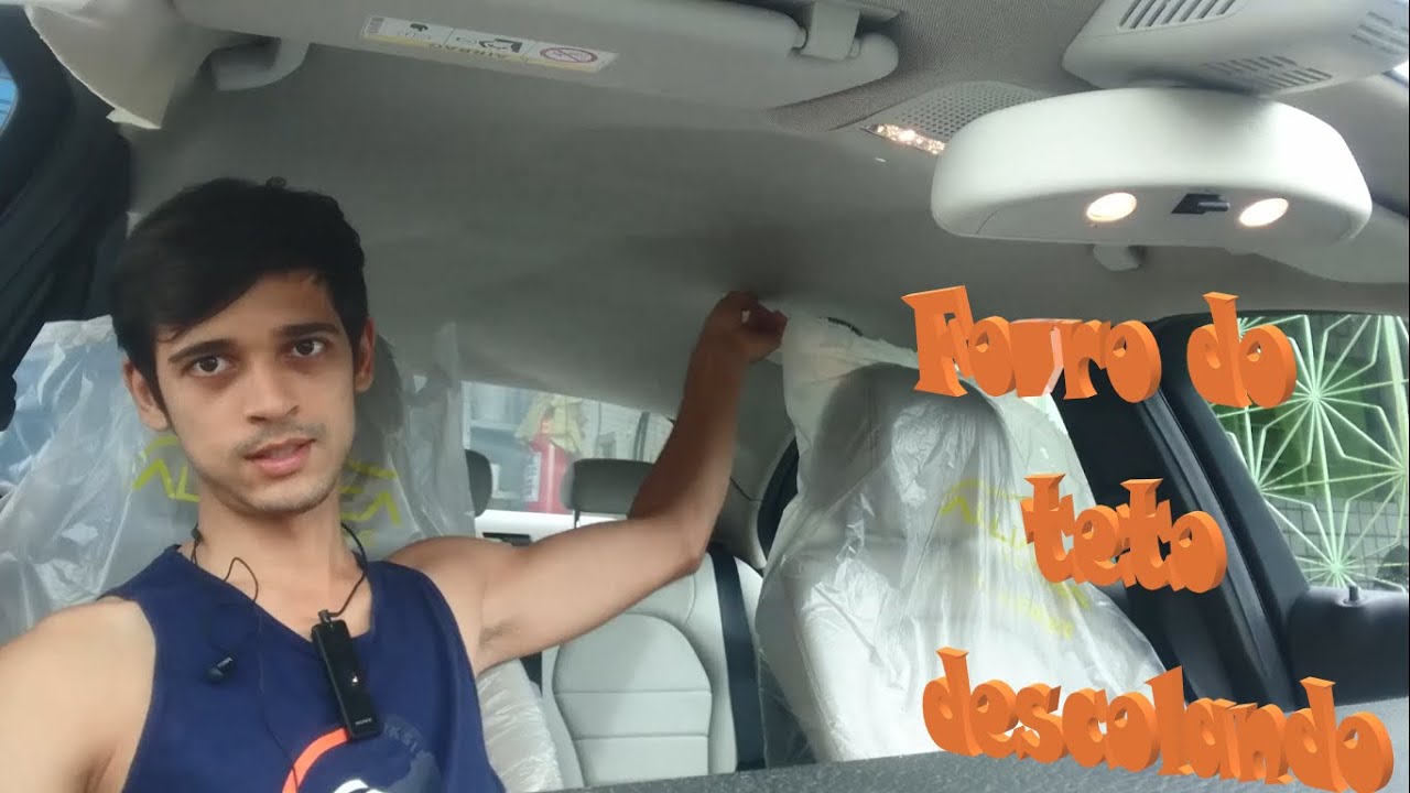 Colando teto automotivo