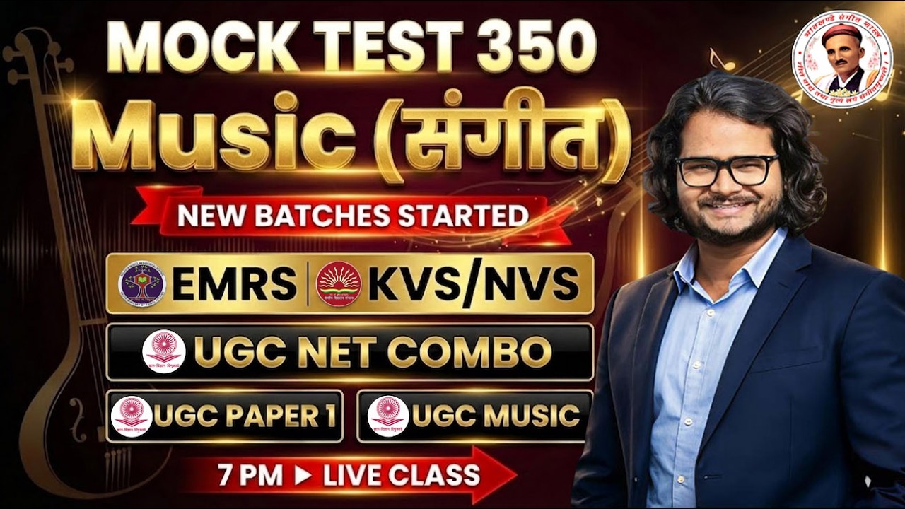 🚀 MUSIC MOCK TEST - 350 | Sangeet Shastra Theory MCQs for UGC NET, KVS, NVS & TGT Exams