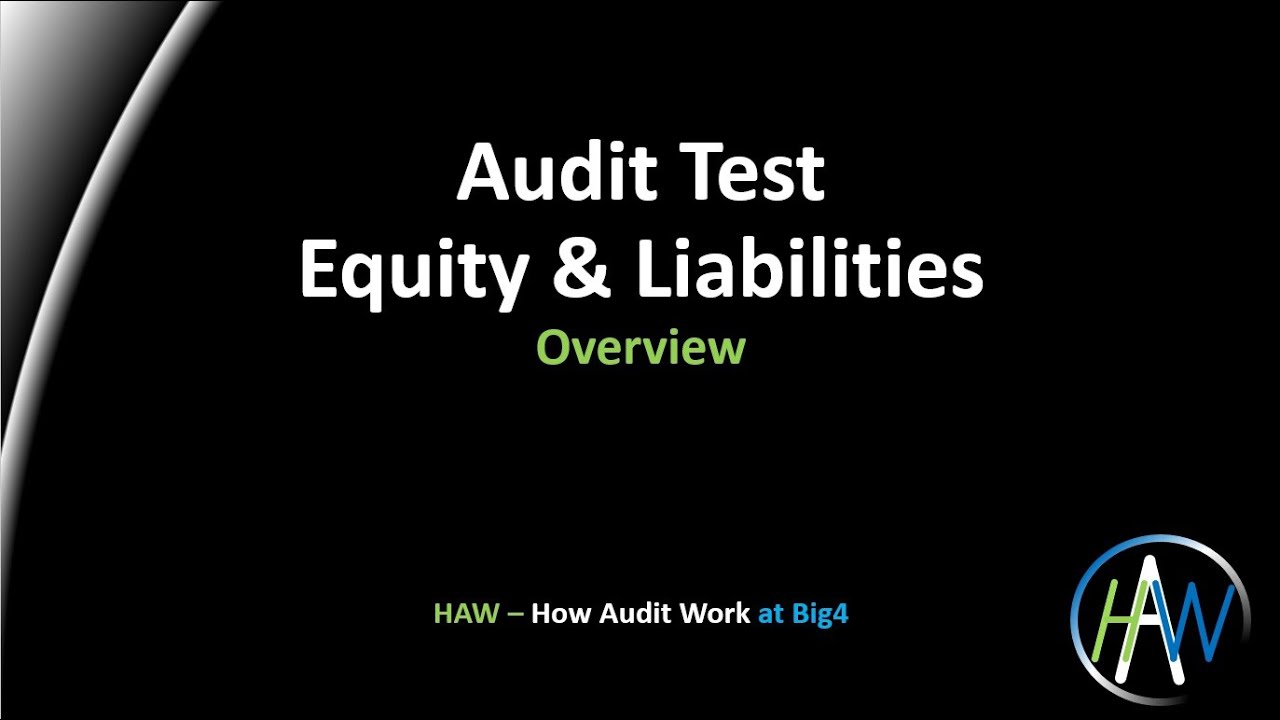 Audit Test - Equity & Liabilities course Overview - How Audit Work at Big4