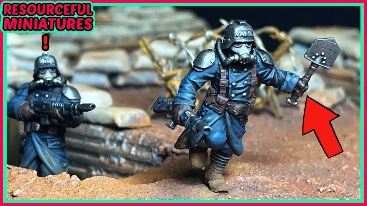 Painting a Krieg Army & Making a Trench  Diorama