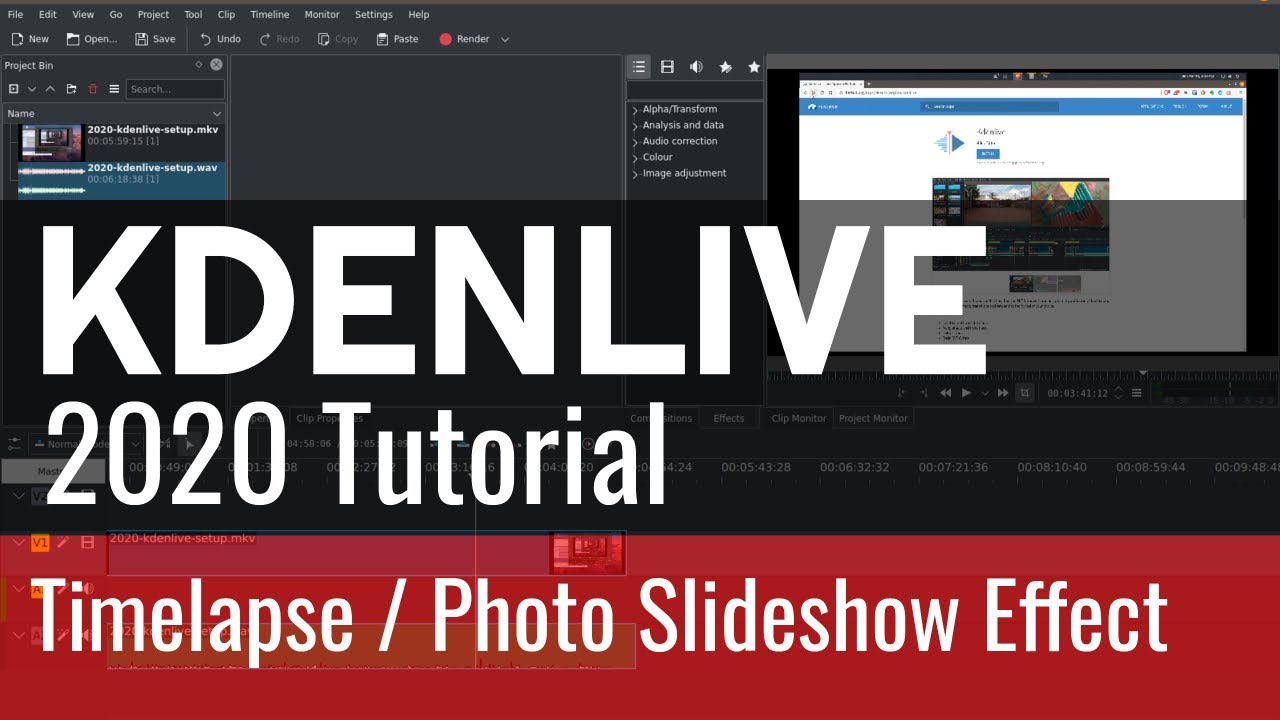 13 - Timelapse / Slideshow Effect - Kdenlive 2020 Tutorial