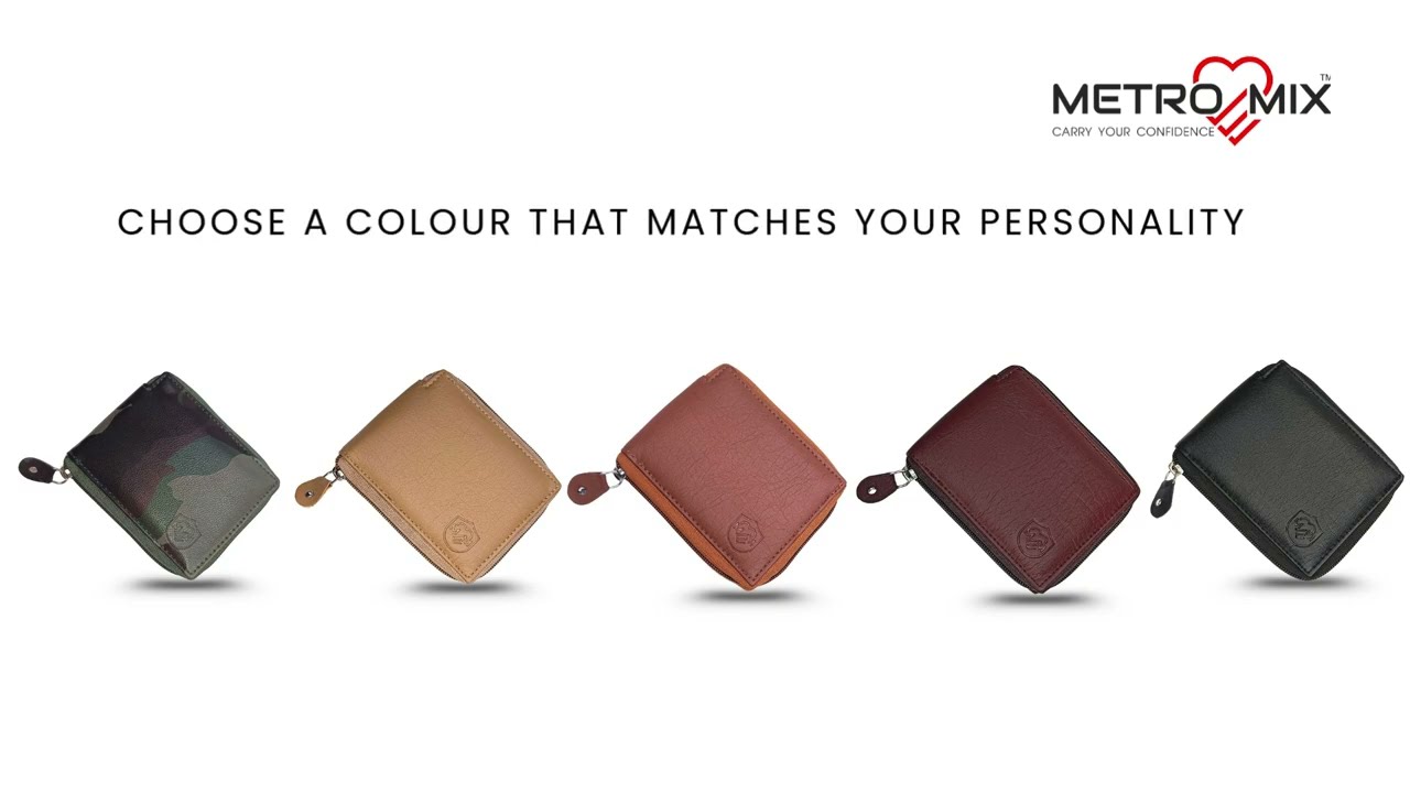 MetroMix Trendy Faux Leather Wallet for Men & Women | Stylish Zip Wallet | Best Wallet 2026
