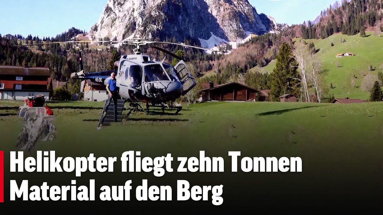 Helikopter bringt Waren auf den Mythen: Hütte rüstet sich für Sommersaison