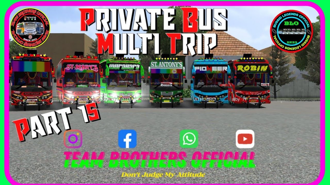 𝗣𝗥𝗜𝗩𝗔𝗧𝗘 𝗕𝗨𝗦 𝗠𝗨𝗟𝗧𝗜 𝗧𝗥𝗜𝗣 𝗣𝗔𝗥𝗧 15 𝗧𝗘𝗔𝗠 𝗕𝗥𝗢𝗧𝗛𝗘𝗥𝗦 𝗢𝗙𝗙𝗜𝗖𝗜𝗔𝗟