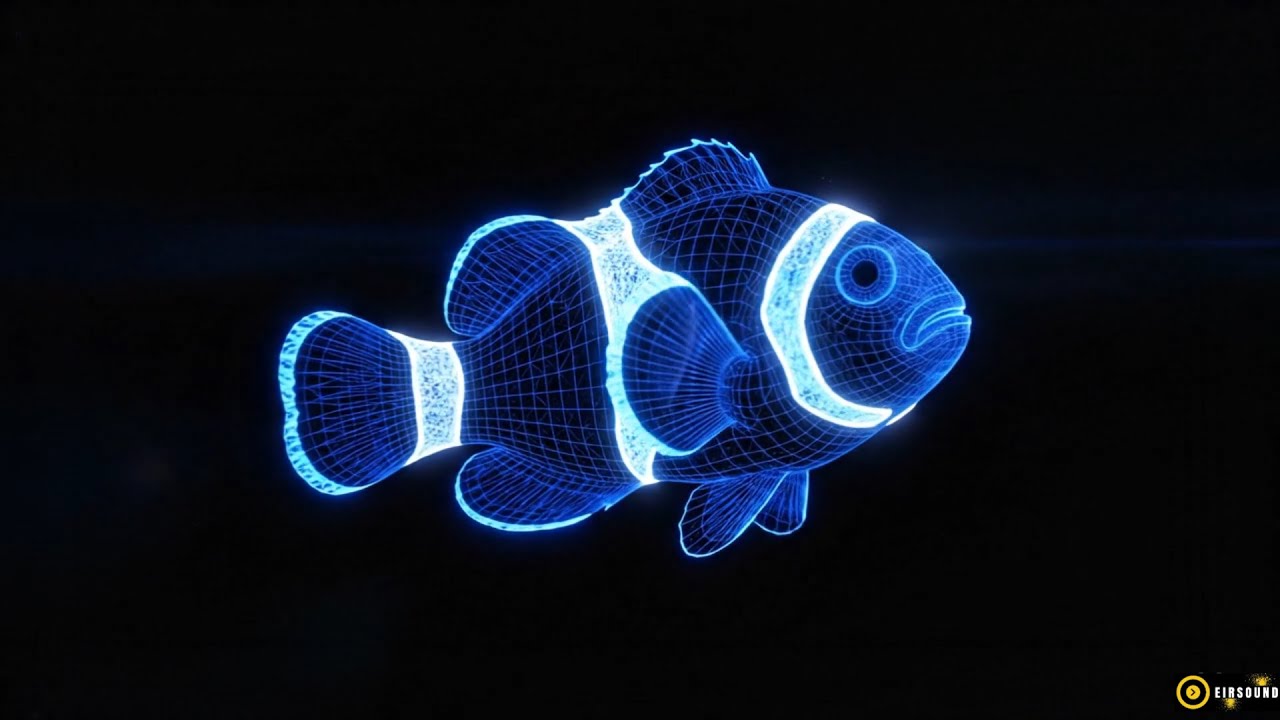 Stunning Neon Glow 3D Hologram Animals - Dolphin, Fish, Bear, and Dog Holographic Display
