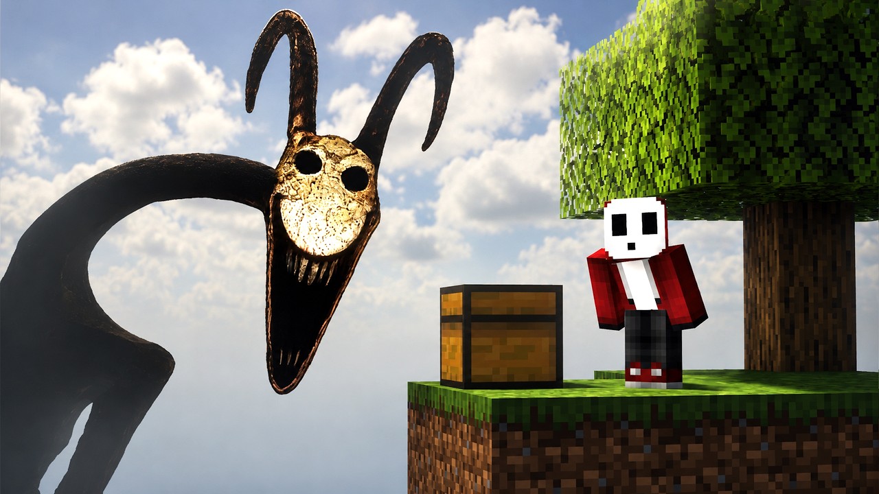 2 Idiots Survive Skyblock with EVERY HORROR MOD