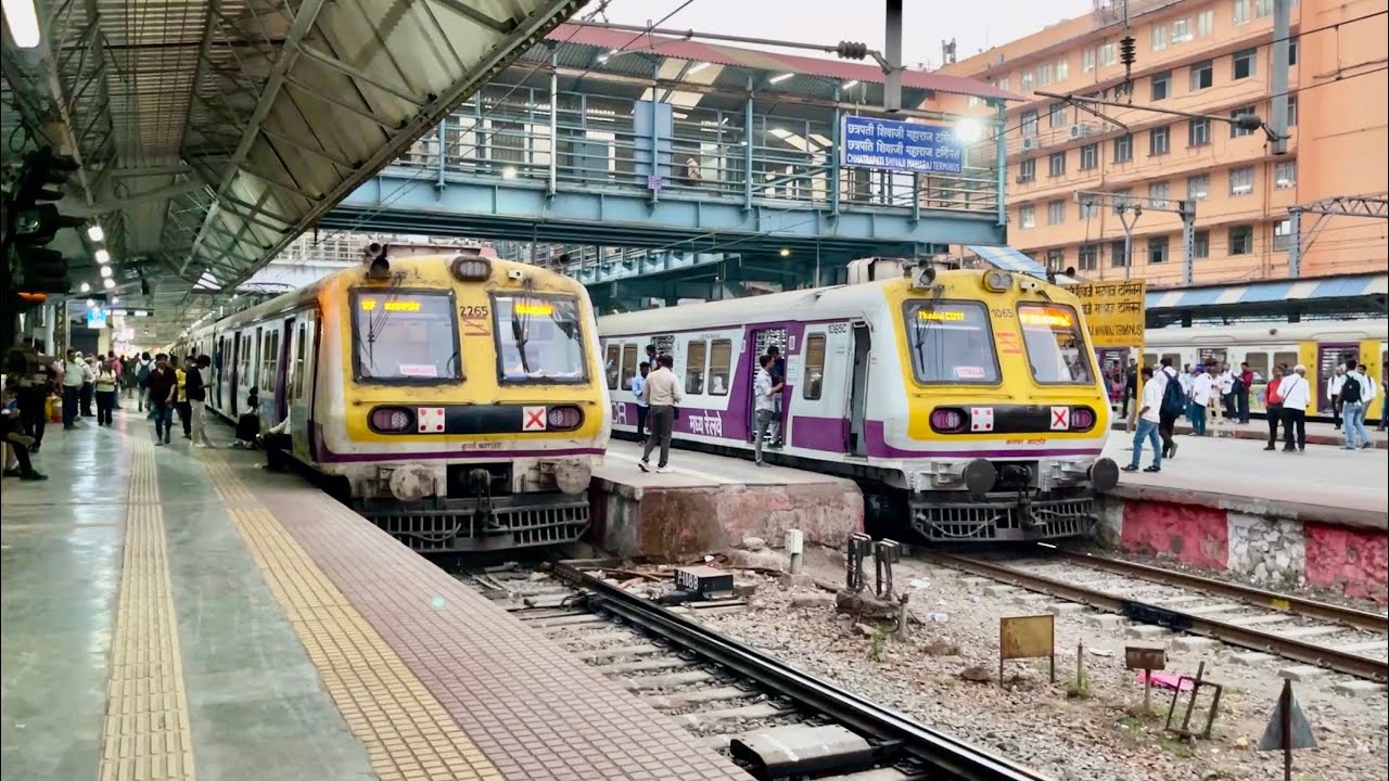 Mumbai CSMT Local Train Arrival and Departure Back To Back ll Mumbai Local Train 
