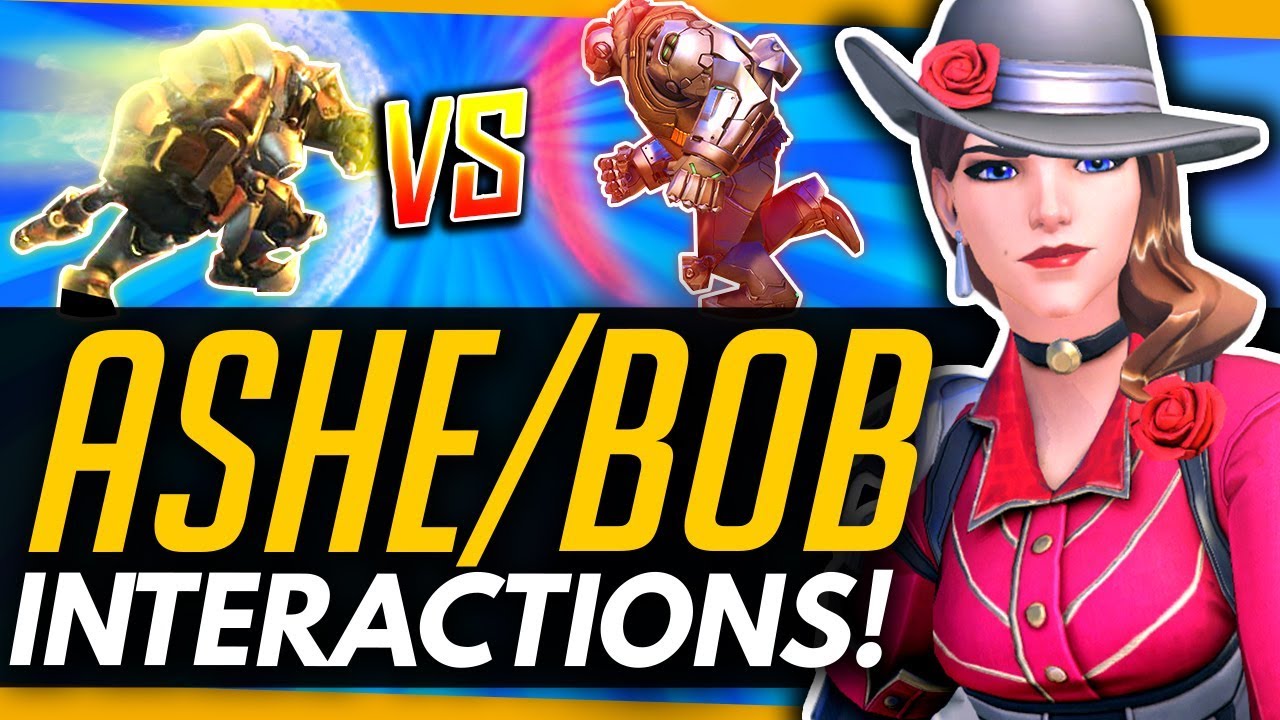 Overwatch | ASHE + BOB - We Test EVERYTHING -  All Ability Interactions vs ALL HEROES