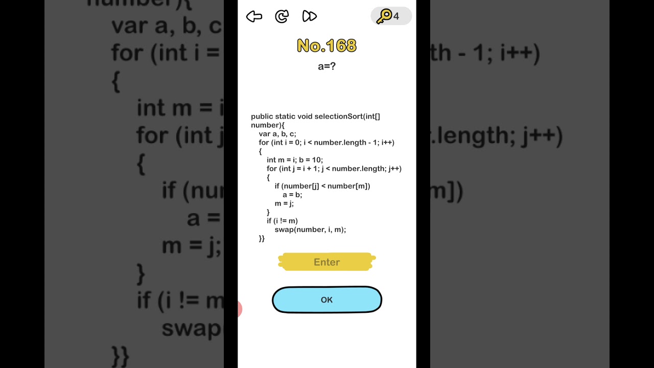 Brain Out Level 168 - a=?