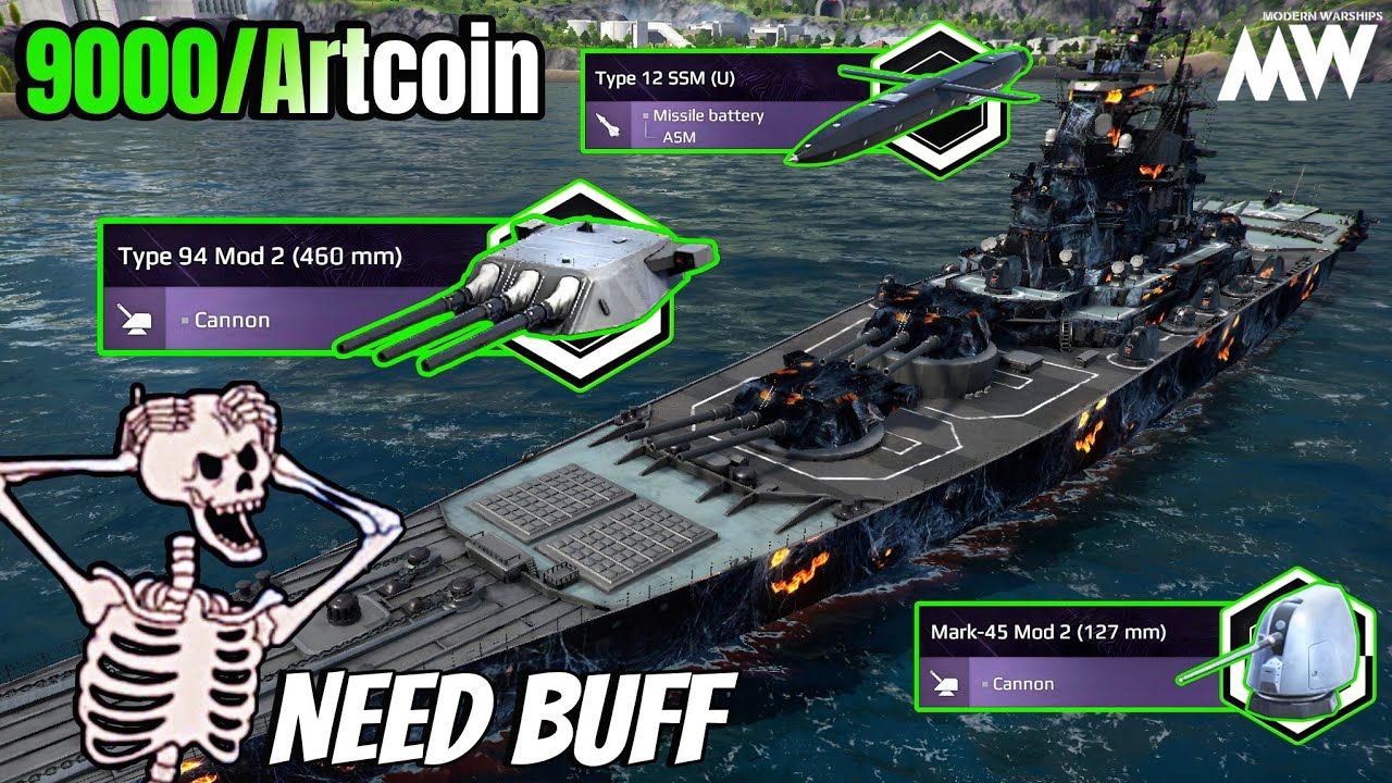9000/Artcoin 💸 Not A Joke 😅 Now This Time Need Serious Buff 💪 - Modern Warships 