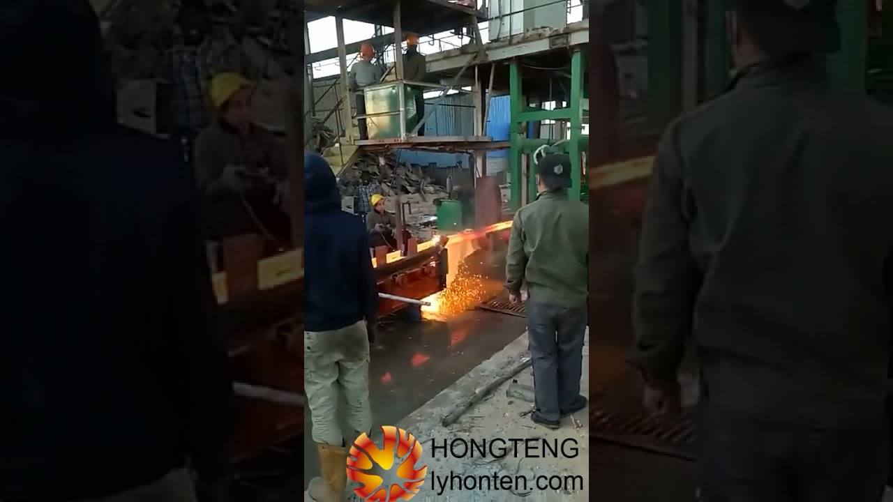 Single flow ontinuous casting machine