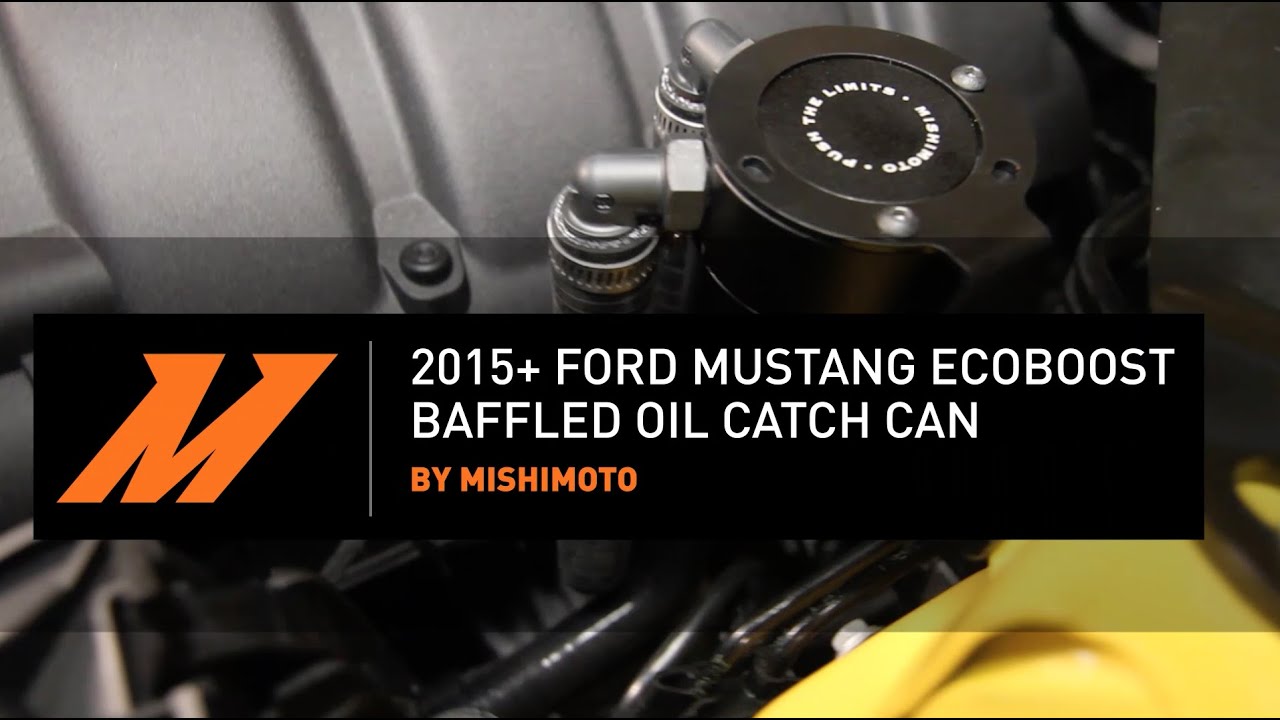 2015+ Ford Mustang EcoBoost Baffled Oil Catch Can, PCV Side Install Video by Mishimoto