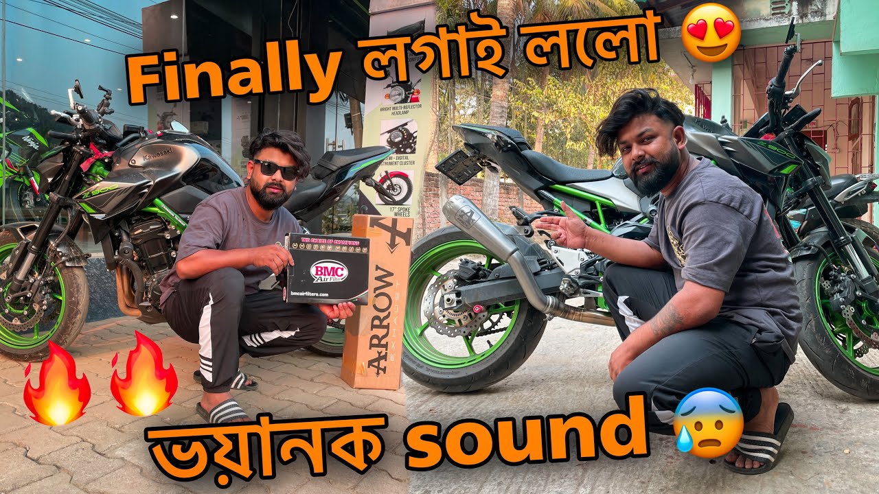 FINALLY ARROW EXHAUST INSTALLED 🔥| KAWASAKI Z900 ❤️