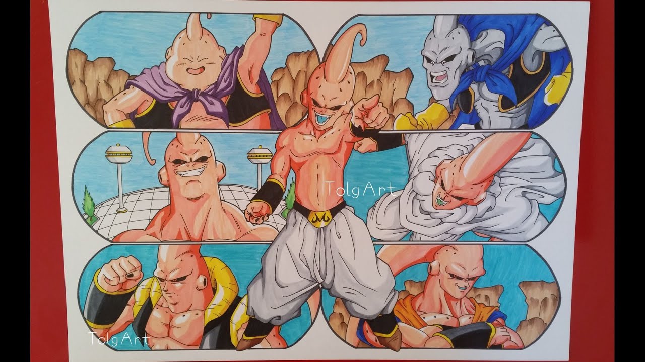 Drawing the Evolution of Majin Buu | Dragonball Z | TolgArt